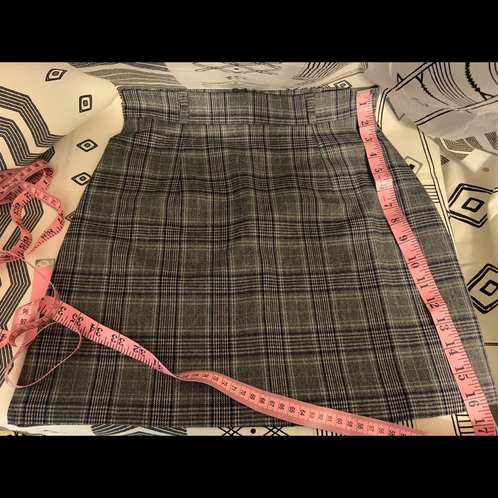Plaid mini skirt
